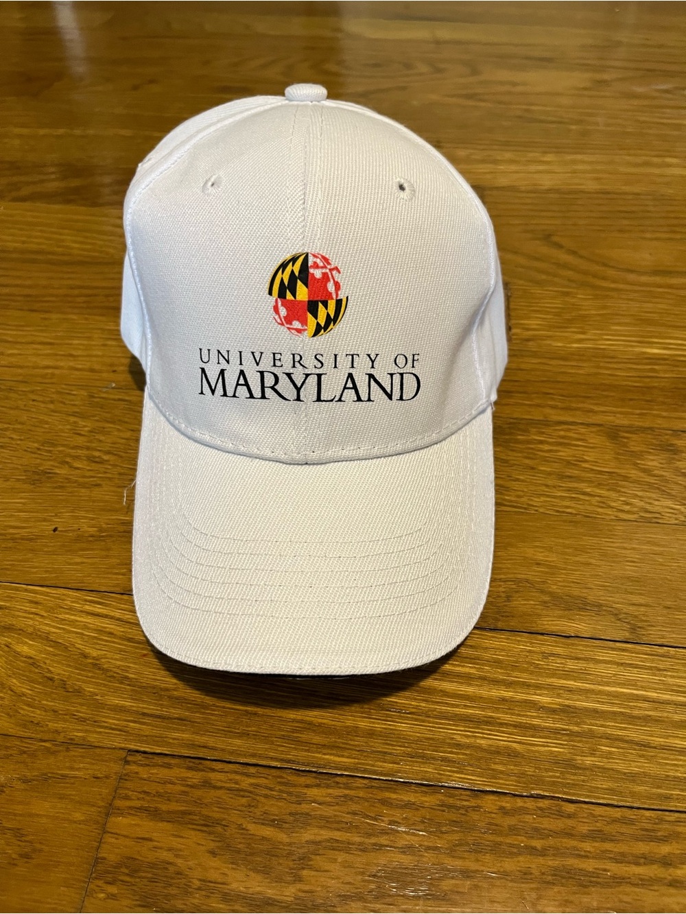 University of Maryland White Logo Baseball Cap